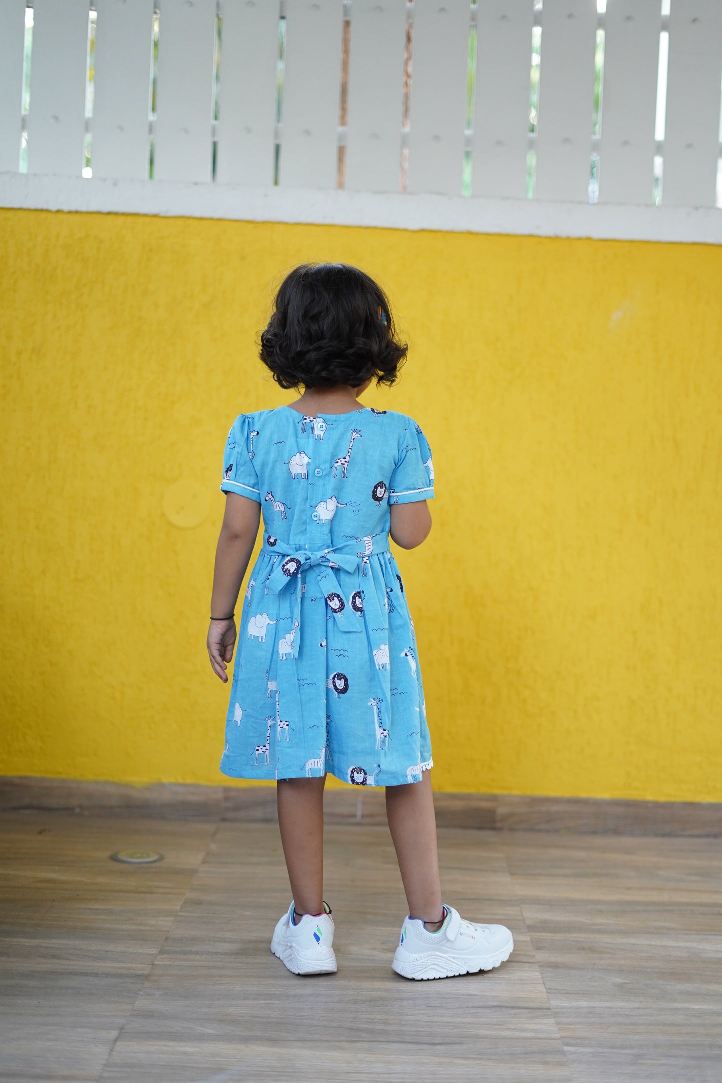GFR141 Blue Zoo dress for girls