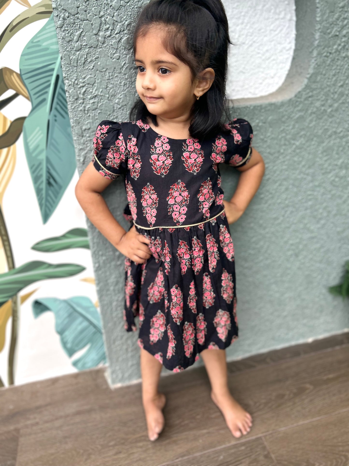 GFR164 - Black butte frock for girls