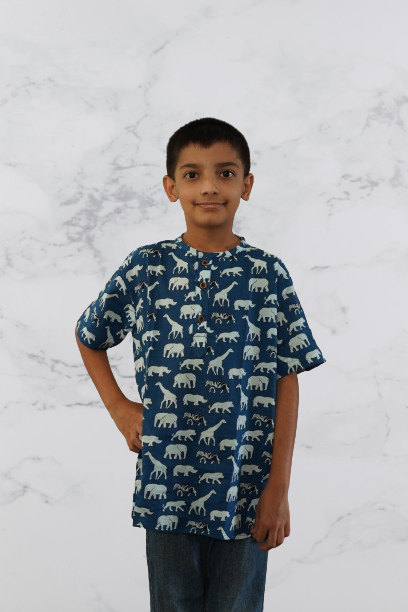 BSK028 - Elephant, giraffe, rhino print