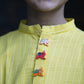 Cotton Long kurta with wooden elephant buttons