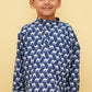 BLK024 - NAVY BLUE CAMEL LONG KURTA