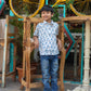 BSH058 - Blue penguin boys' shirt