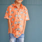 Peach colour porcupine print shirt