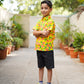 BSH072 Orange print shirt