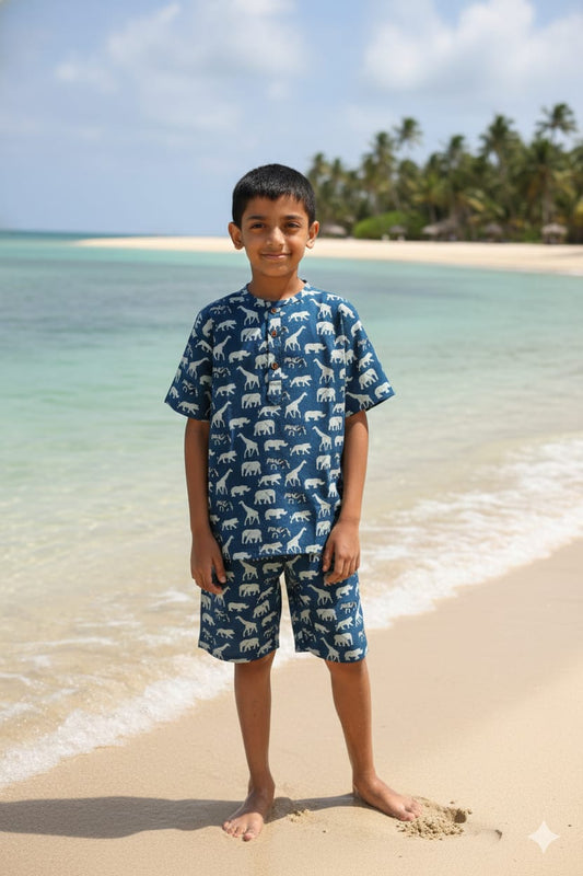 BSK020 SAFARI ANIMAL PRINT CO ORD SET