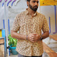 MSH003 - Handblock printed pure cotton Akshar print shirt