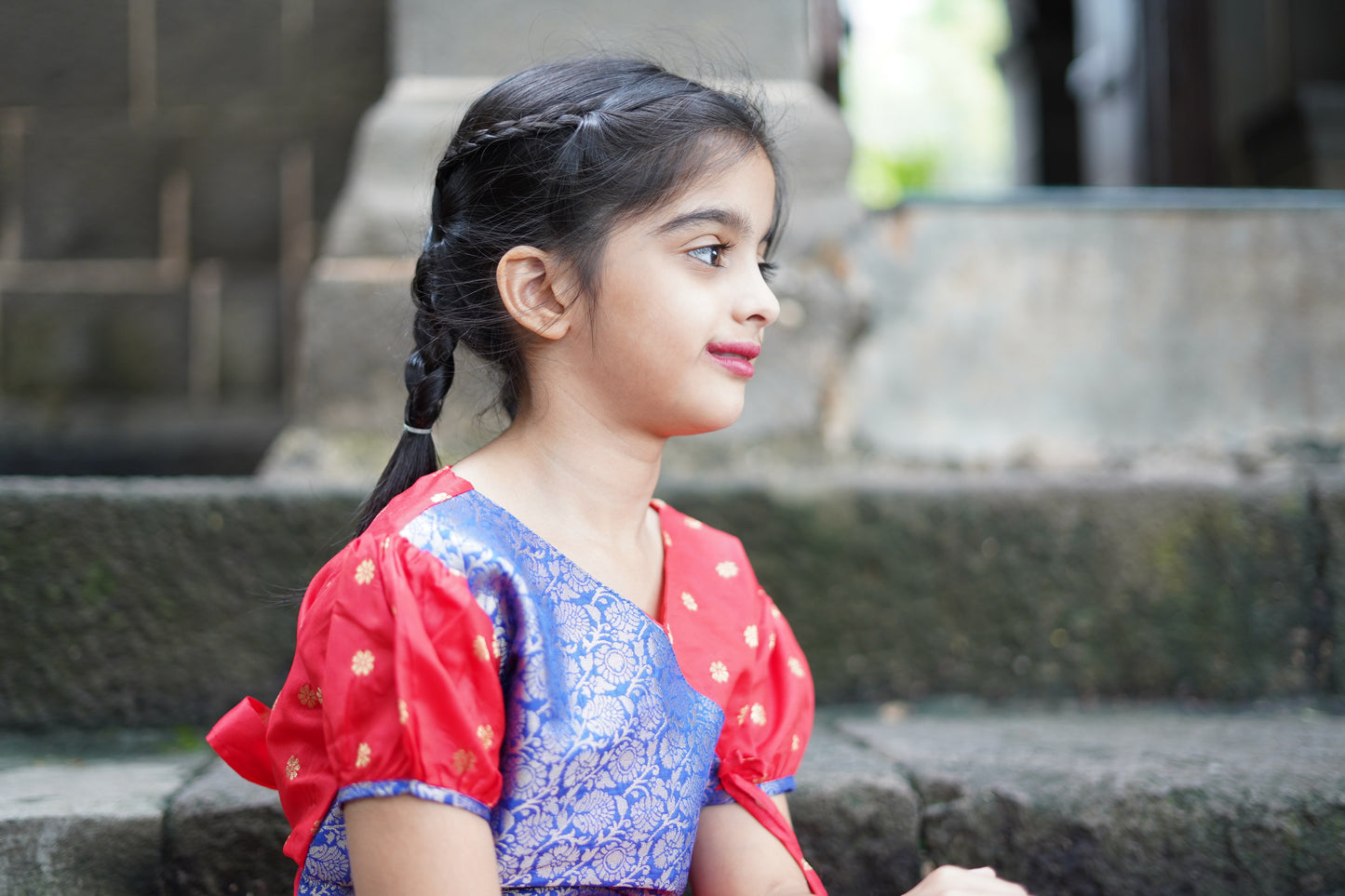 Red frock with cute latkan