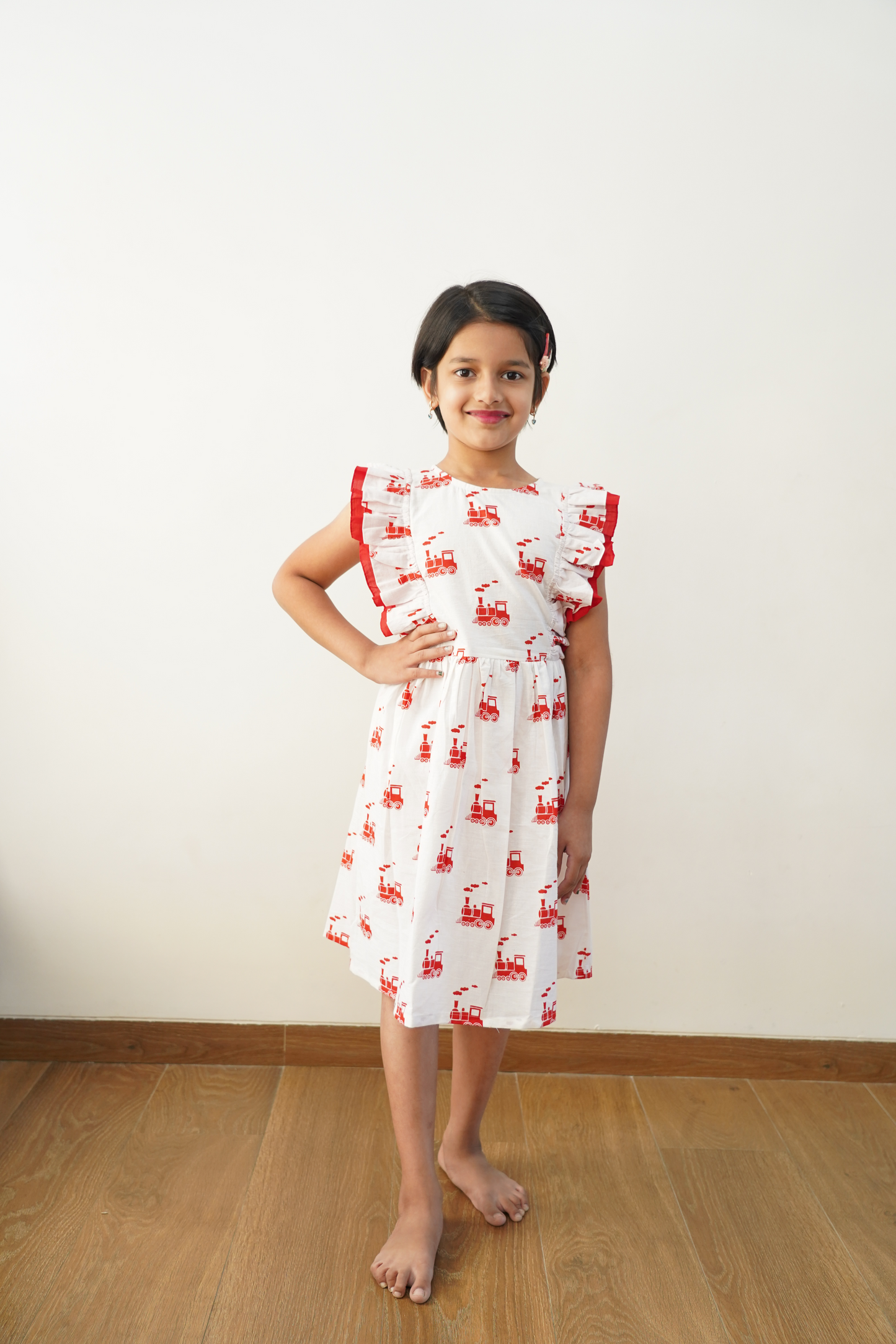 Red engine frock