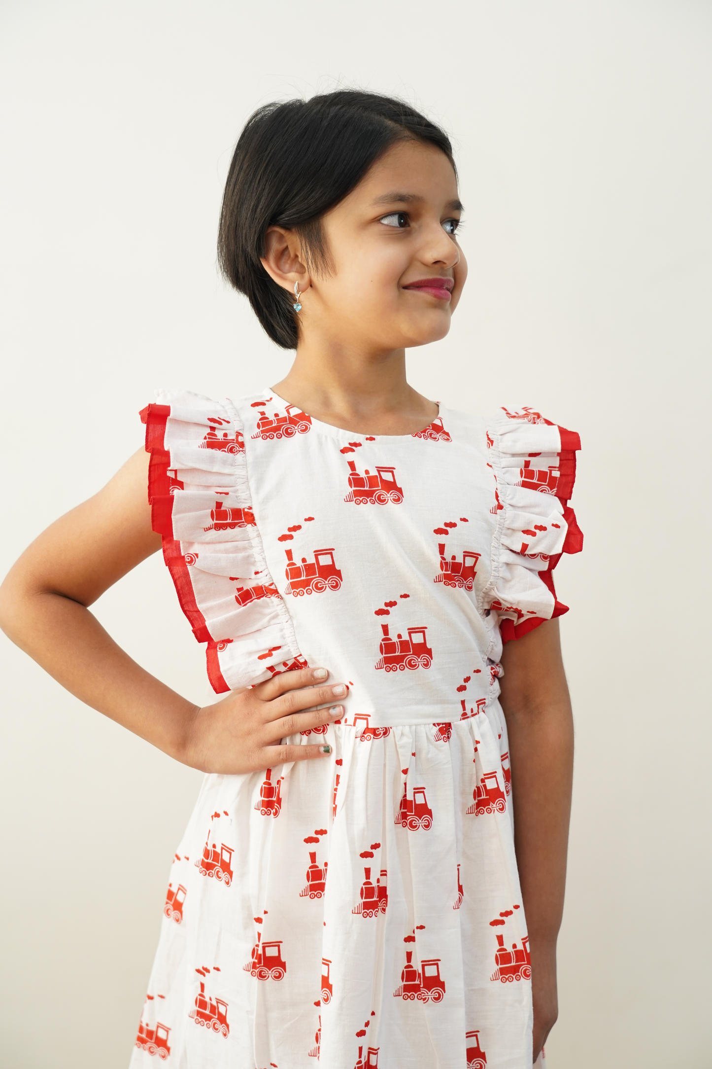 Red engine frock