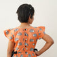 Peach porcupine print frock