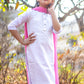 White slub kurti