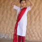 Plain white cotton kurti for girls