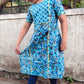 GLK025 - Green & Blue floral Kurti