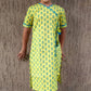 GLK031 - Yellow floral bara bandi style girls' kurti