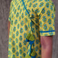 GLK031 - Yellow floral bara bandi style girls' kurti