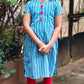 GLK034 Blue arrow style long kurti for girls