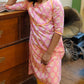 GLK035- Pink floral Jaipur print kurta for kids