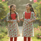 GLK037- Red floral Kurti for girls