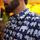 MSH006 Rhino print cotton shirt Mens Casual shirt