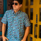 MSH009 Goggle print cotton shirt Mens' Casual shirt