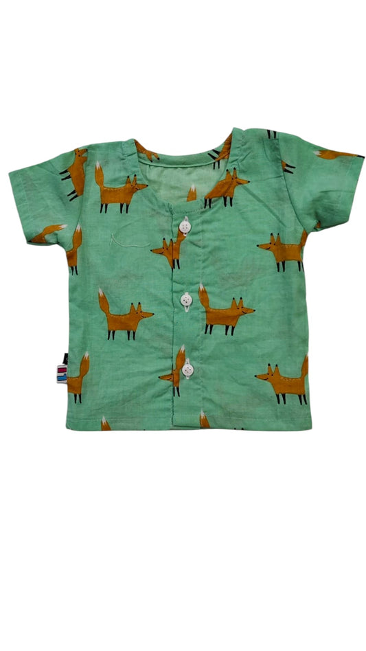 Fox print baby jhabla