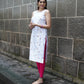 WLK004 - Embroidered white kurti for women