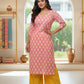 WLK006 - Pink Floral Long kurti for women