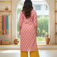 WLK006 - Pink Floral Long kurti for women