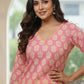 WLK006 - Pink Floral Long kurti for women