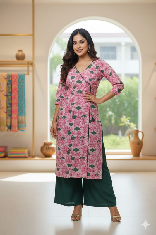 WLK009 - Pink Lotus Kurti for women