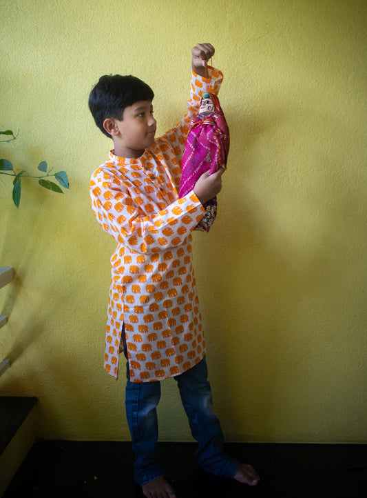 Elephant print kurta