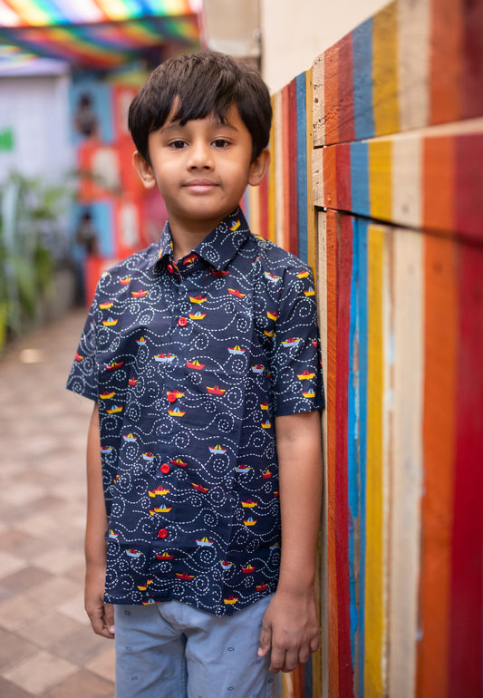 Multicoloured Boats shirt