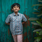 Tropical pineapple print cotton shirt