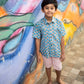 Tropical pineapple print cotton shirt