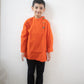Handloom short kurta with elephant buttons