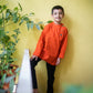 Handloom short kurta with elephant buttons