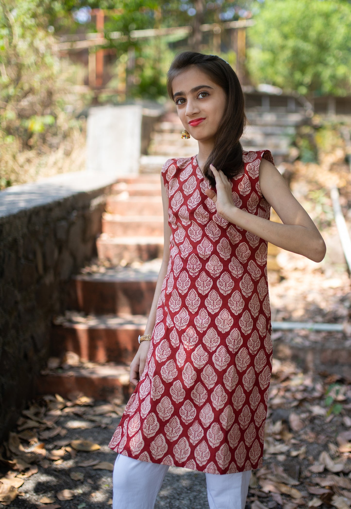 Handblock print floral Kurti