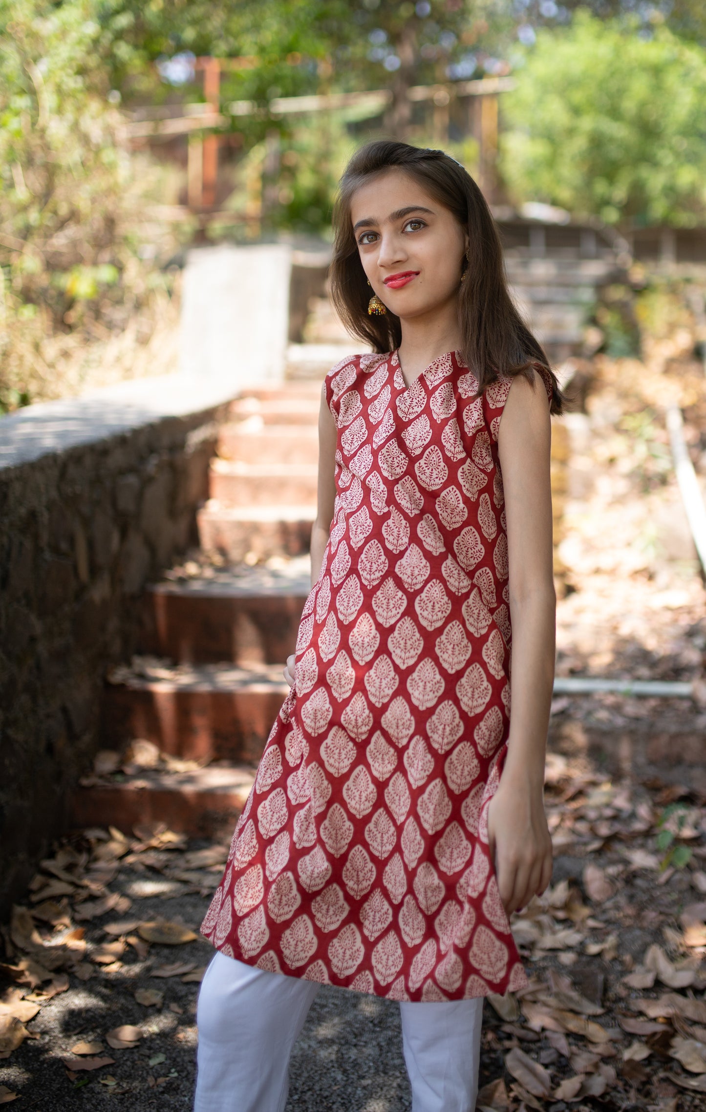 Handblock print floral Kurti